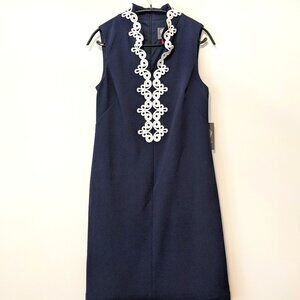 Vince Camuto Size 6 Navy Blue Shift Dress